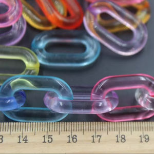 สร้อยคอเรซิ่นขนาดใหญ่ สไตล์โมเดิร์น ผสมสีสัน สร้อยคอพังก์แบบกลวง ขนาดใหญ่ หนา ยาว ทำจากอะคริลิกเรซิ่น ตกแต่งบ้าน งานแฮนด์เมด - Product Image 1