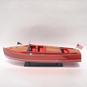 CHRIS CRAFT RUNABOUT 1930 - Maqueta de Lancha Rápida Americana Hecha a Mano en Madera - Product Image 3