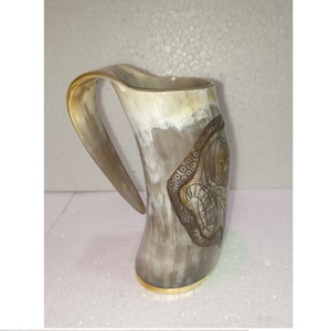 High Quality Natural Viking Horn Drinking Horn Mug Eco-Friendly Classic Customizable Logo Packaging <b>Beer</b> Coffee Cup - Product Image 4