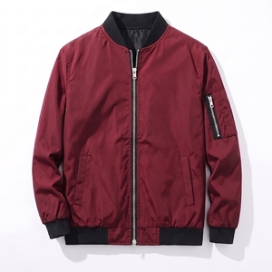 Veste bomber décontractée tendance en nylon personnalisée, veste bomber pour homme grande taille - Product Image 1