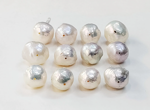 ไข่มุกน้ำจืดทรงหยดน้ำสีขาวธรรมชาติ ขนาด 13*16 - 15*18 มม. สำหรับทำเครื่องประดับ ราคาขายส่ง - Product Image 2