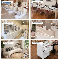 Fauteuil de pédicure professionnel électrique avec dossier réglable, bain de pieds sans tuyauterie, jets de remous, luxe, pour salon de manucure et spa