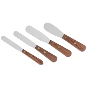 Espátula Dental con Mango de Madera Ligera, Hoja Plana de Acero Inoxidable, Herramienta Profesional para Mezclar Materiales Dentales - Product Image 4