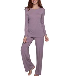Conjunto de Pijamas de Algodón Suave de Manga Larga para Mujer, Pijamas de Algodón Modal Estampados para Mujer - Product Image 1