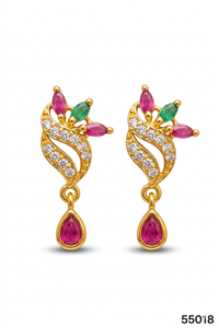 Moll jewellers ชุดปาร์ตี้เจ้าสาวต่างหูสตั๊ดโรสโกลด์คริสตัล rhinestone อินเทรนด์น้ำหนักเบาสบายต่างหู - Product Image 3