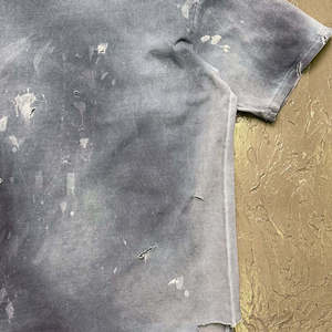 T-shirt homme oversize à manches courtes, col rond, tricoté, coupe classique, gris, style streetwear, 100% coton - Product Image 3