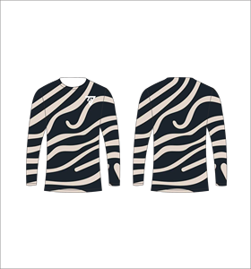 Camiseta de manga larga para hombre con diseño de laberinto en blanco y negro, patrón abstracto de líneas, cuello redondo, estilo casual, ropa de calle, tops para gimnasio y entrenamiento. - Product Image 4