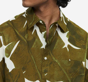 เสื้อเชิ้ตผู้ชายลำลองเนื้อผ้านุ่มเบา สีพื้น คอตั้ง ผลิตจากผ้าฝ้ายที่เป็นมิตรต่อสิ่งแวดล้อม - Product Image 6