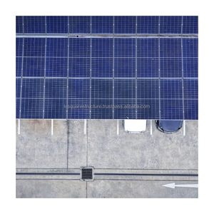 Fabricant OEM de abris solaires pour voitures, structure de stationnement photovoltaïque personnalisée, abri double pour 4 voitures, pour projets commerciaux et industriels - Product Image 5