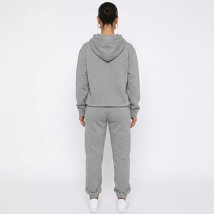 <b>STAR</b> SPEED Hooded Regular <b>Top</b> Wholesale Stylish Simple Winter Plus Size Casual Tracksuit Custom Logo Solid Color Sports Set - Product Image 2