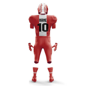 ชุดอเมริกันฟุตบอลคุณภาพสูงแบบใหม่ ผ้าระบายอากาศได้ดี อุปกรณ์กีฬาสำหรับทีม ขายส่งจำนวนมาก สั่งทำแบบซับลิเมชั่นได้ - Product Image 4