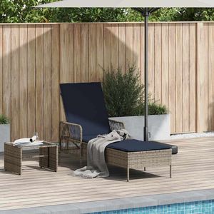 Chaise longue grise et bleu marine 21,65 x 78,74 x 36,22 pouces - Product Image 1