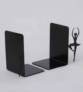 Multi Purpose Metal <b>Bookends</b> Durable Book Holder Non Slip Book Stopper Office Desk Shelf Organizer - Product Image 2