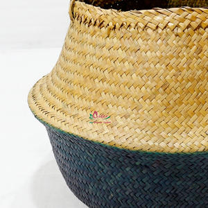 Panier de rangement en feuilles de palmier écologiques, fait à la main, boîte décorative durable pour l'organisation de la maison - Product Image 3