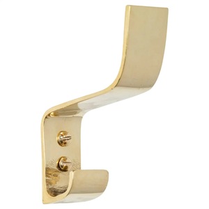 Perchero de Metal Resistente con Doble Gancho y Recubrimiento en Polvo para Ropa y Toallas, para el Hogar - Product Image 1