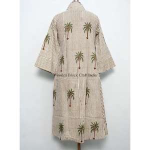 ชุดเดรสผ้าฝ้ายล้างทำความสะอาดได้ รุ่นมิดิ ลักซ์ชัวรี่ อีโค่เฟรนด์ลี่ สำหรับผู้หญิง ชุดเจ้าสาว พิมพ์ลายดิจิทัลลายดอกไม้และต้นไม้ แขนยาว ทรงเข้ารูป คอวี - Product Image 6