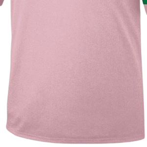 Camiseta Casual de Sorority AKA Boyfriend Style Founders Jersey Rosa Claro Verde con Cuello en V y Manga a Rayas - Product Image 5