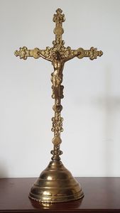 Artículo Personalizado, Artículo Nuevo, Acabado Antiguo, Dorado y Plateado, Artículos Religiosos Ortodoxos, Cruz Griega - Product Image 3