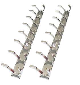 Modern 8 Pin Aluminium Multi <b>Hook</b> Rack Premium Quality SS202 Durable <b>Wall</b> Mounted Cloth Hanger for Bathroom Wardrobe and Home - Product Image 2