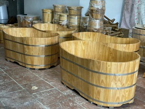 [HOT SELLING] | Japanese Style Round Wooden Bathtub Ofuro Wooden Barrel Bathtub For Home Spa Soaking From Blue Lotus Vietnam - Product Image 5