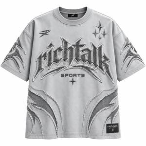 เสื้อยืดแขนสั้นทรงปกติ พิมพ์ลายดิจิทัล สไตล์สตรีทแวร์ คอกลม ผ้าถักลำลอง เนื้อผ้าฝ้าย 100% ระบายอากาศได้ดี น้ำหนัก 320 กรัม - Product Image 1
