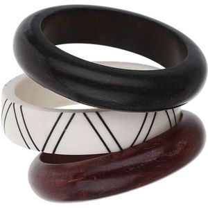 Bracelets traditionnels et élégants en résine et perles de bois - Product Image 6