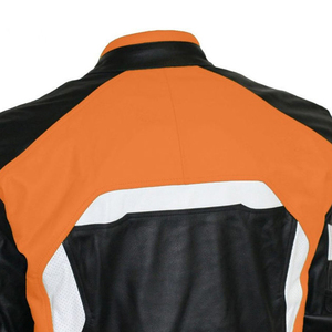 High Quality Racing Gear Mens Winter Genuine Leather Motorbike Jacket with Elbow <b>Protector</b> Waterproof & Breathable Pakistan - Product Image 6