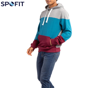 Sweat-shirts pour hommes 100% coton molletonné de haute qualité, pull à capuche grande taille, confortable, streetwear d'hiver, uni, couleur contrastée - Product Image 5