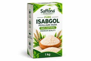 Saffona Remedies Isabgol Psyllium en poudre 1kg Ingrédient alimentaire végétal pur séché pour la cuisine et la pâtisserie à usage domestique - Product Image 1