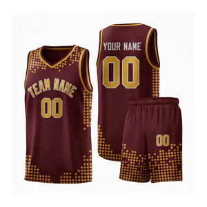 Conjunto de chaleco sin mangas y pantalones cortos para uniforme de baloncesto personalizado, estampado por sublimación, malla transpirable de verano, de secado rápido. - Product Image 3