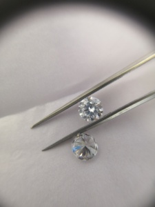 0,80 CT VVS 5,80 MM TCW Lab Grown sintético blanco de alta calidad increíbles diamantes anillo de oro rosa con forma - Product Image 4