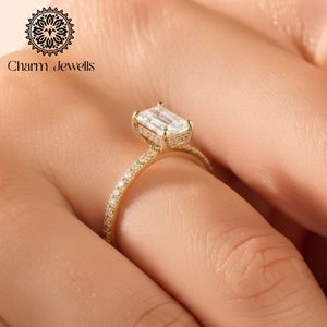 Bague de fiançailles classique pour femme Charm_Jewells plaquée or rose, sertie de moissanite taille coussin, certifiée IGI, 3 g - Product Image 5