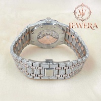 Reloj de Lujo de Acero Inoxidable Mossinate con Diamantes y Esfera de Cristal, Movimiento Mecánico, Ideal para Oficina y Salidas Nocturnas