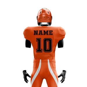 Uniforme de football américain personnalisé léger et respirant à manches courtes, grande taille, couleur unie de haute qualité, 100 % sublimation frontale - Product Image 2