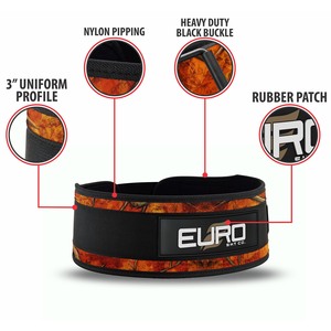EURO SHT CO. Ceinture de musculation camouflage orange avec boucle réglable, unisexe, soutien lombaire pour entraînement de force, rembourrée en mousse EVA - Product Image 5