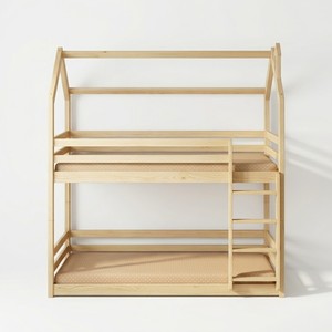 Cadre de lit pour tout-petit convertible en bois de luxe, moderne, écologique, durable et confortable, taille double - Product Image 3