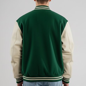 <b>Men</b> Varsity <b>Jacket</b> Custom College Team <b>Jacket</b> Letterman Style Wool Leather Sleeves OEM ODM Bulk Manufacturing Service - Product Image 4