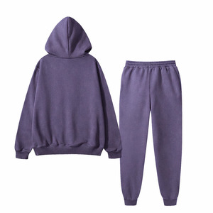 Survêtement d'hiver pour homme, 100% coton respirant, à capuche, avec cordon de serrage, doublure en polaire, coupe classique, décontracté - Product Image 3