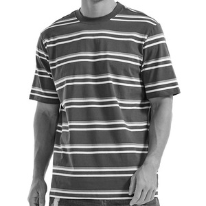 T-shirt en jersey tricoté à manches courtes Henley bleu clair pour homme, coupe classique, couleur unie, col rond, 180 grammes, écologique, vierge - Product Image 1