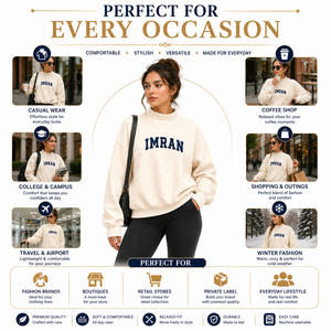 เสื้อสเวตเชิ้ตคอเต่าทรงโอเวอร์ไซส์ลายทาง แขนเสื้อแบบดรอปโชว์เดอร์ รับผลิตตามแบบ OEM ODM - Product Image 3