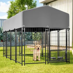 Recinto per Cani XXL Resistente 1.29m x 2.38m x 1.47m, Resistente ai Raggi UV, Impermeabile, per Esterni, per Razze Grandi - Product Image 4