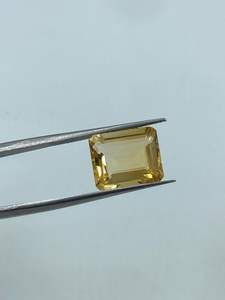 Piedra de Citrino Amarillo Natural Cuadrada, Pulida, para Joyería, Gema Facetada de Alta Calidad, 10x12mm, 4.75cts, para Joyería Fina - Product Image 4