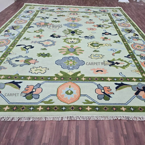 Fábrica al por mayor 8x10 persa Oushak alfombra anudada a mano abstracto alto diseño turco área alfombra conjuntos para sala de estar decoración del hogar - Product Image 1