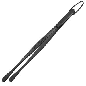 Pinzas Quirúrgicas Negras con Punta Redonda, Instrumento Manual con Certificación CE Clase I para Uso en Quirófanos - Product Image 2