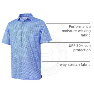Polo de golf pour jeunes Advanced Air Flow Comfort, fabriqué avec un tissu extensible et lisse, adapté à la pratique du golf - Product Image 4