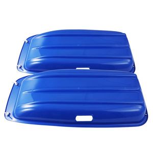 2 Slitte da Neve Doppie Blu 88*42*11cm in Plastica per Attività Invernali all'Aperto - Product Image 4