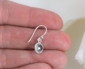 <b>Rainbow</b> Moonstone <b>Drop</b> Earrings - Round Shape Natural Stone Silver-Plated June Birthstone Jewelry for Women Design with Ear Wire - Product Image 3