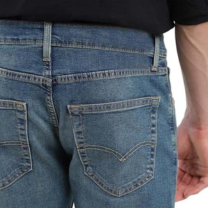 High Quality Tight Stretch Denim <b>Jeans</b> Mid Waist Micro <b>Elastic</b> Custom Streetwear Straight Stacked Slim Fit for Men <b>Jeans</b> - Product Image 4