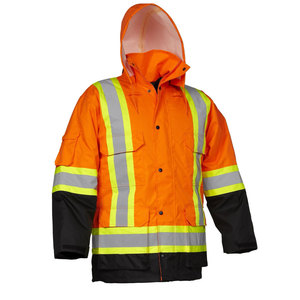 Sweat-shirt réfléchissant haute visibilité pour homme, veste de travail en polyester avec fermeture éclair et poches - Product Image 1