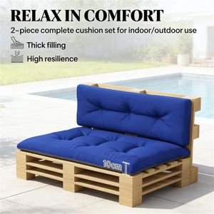 Cuscini e Imbottiture Blu Navy per Sedute da Giardino Esterno (Solo Cuscini) - Product Image 4